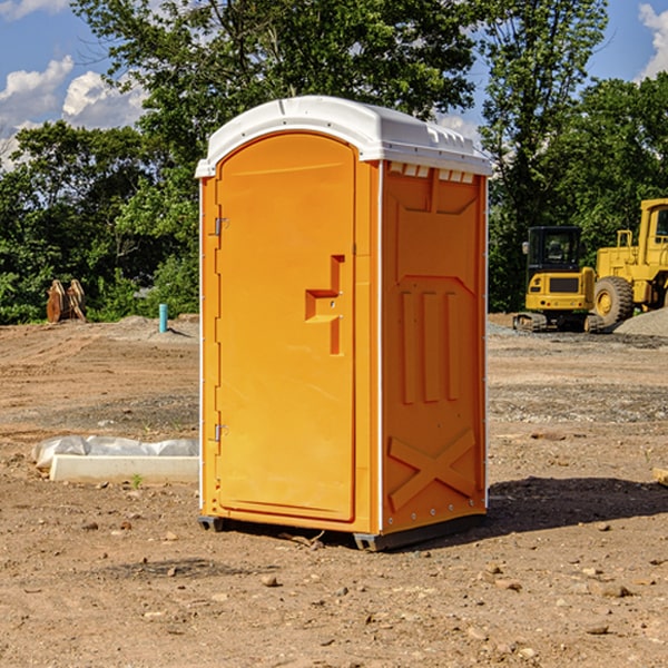 how often are the porta potties cleaned and serviced during a rental period in Chapman NE